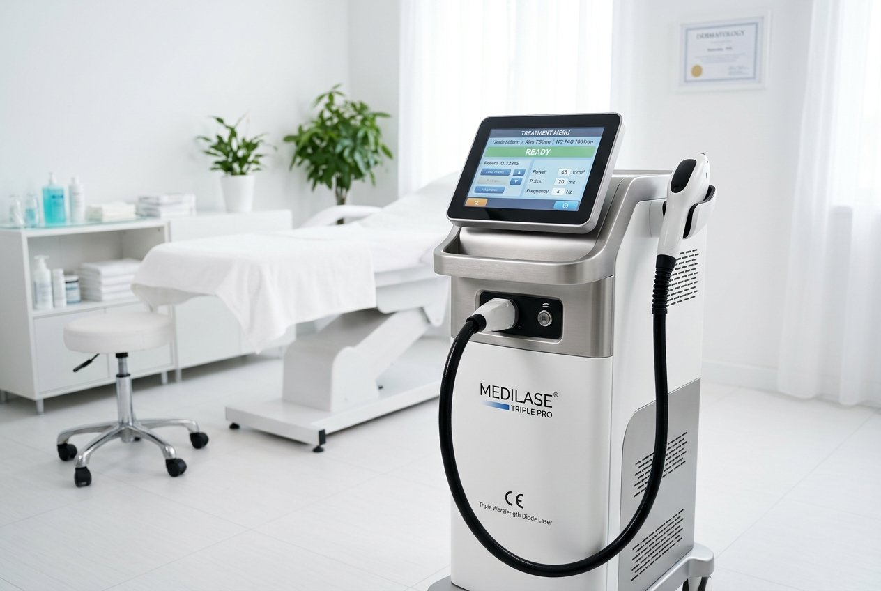 Triple Wavelength Diode Laser Hair Removal Machine at DermaRx Hospital