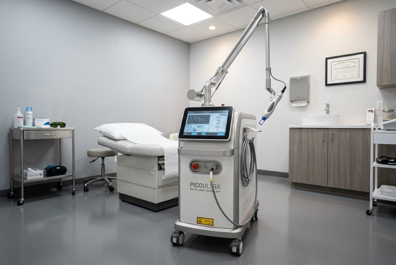 Picosecond Nd:YAG Laser Machine for pigmentation and tattoo removal at DermaRx